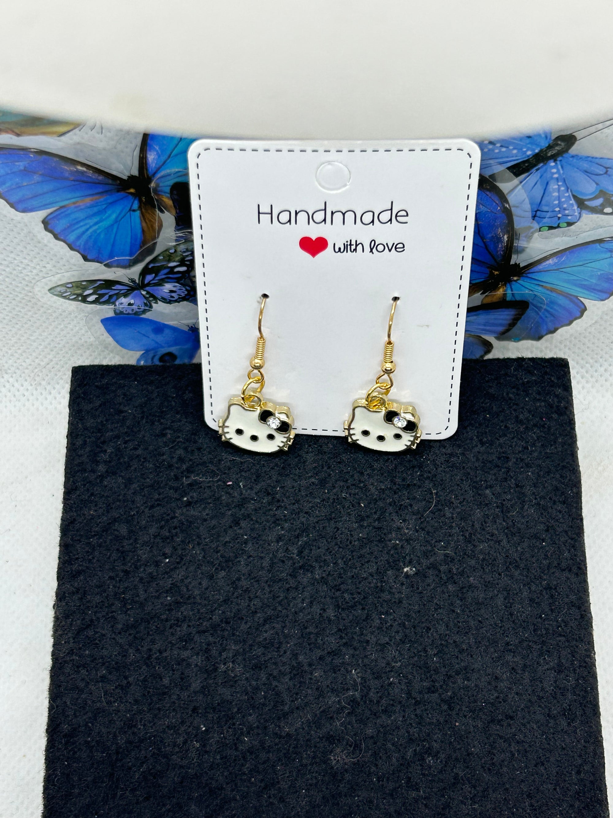 Black Kitty Earrings