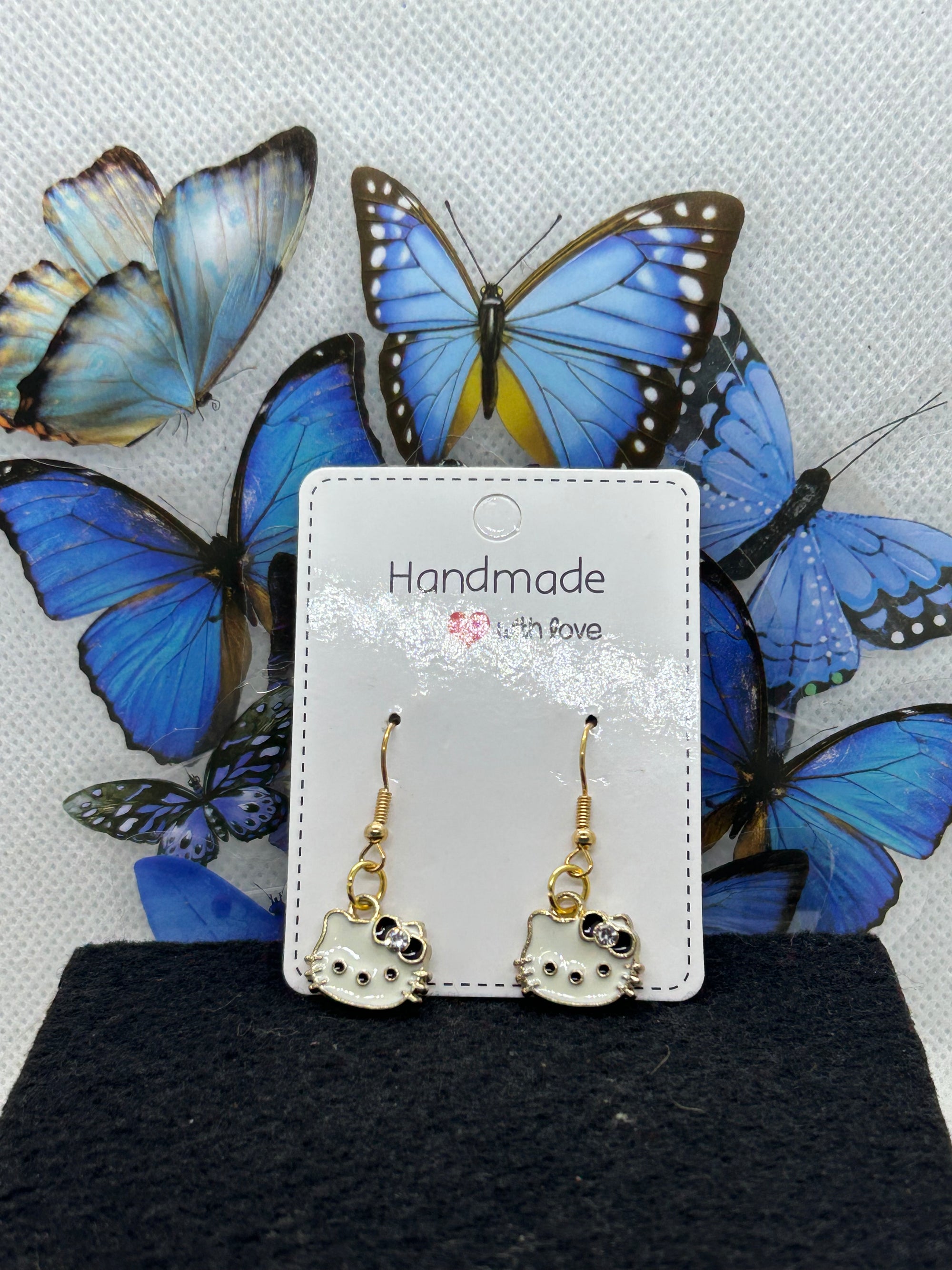 Black Kitty Earrings