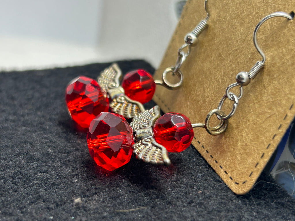 Red Angel Earrings