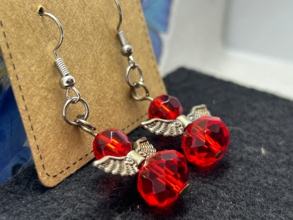 Red Angel Earrings