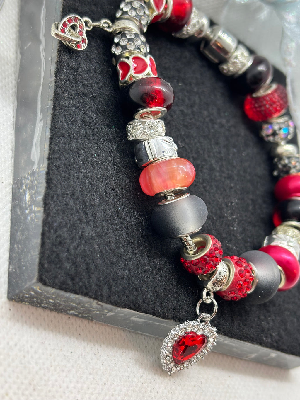 Red Heart Charm Bracelet