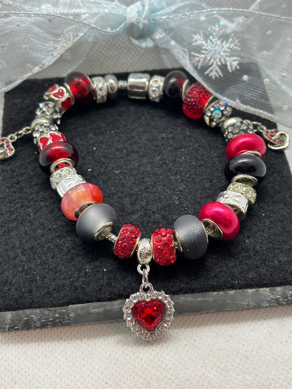 Red Heart Charm Bracelet