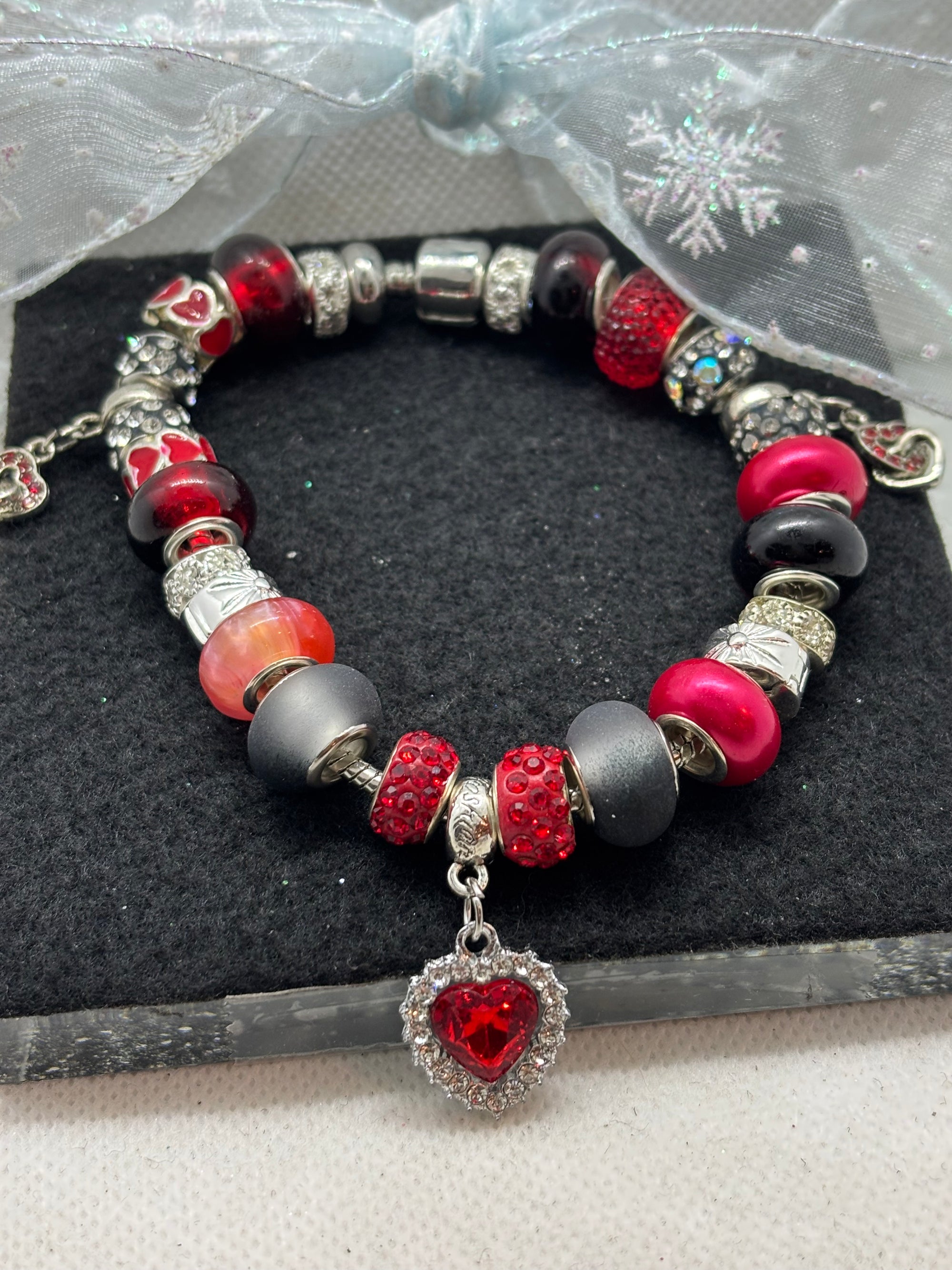 Red Heart Charm Bracelet