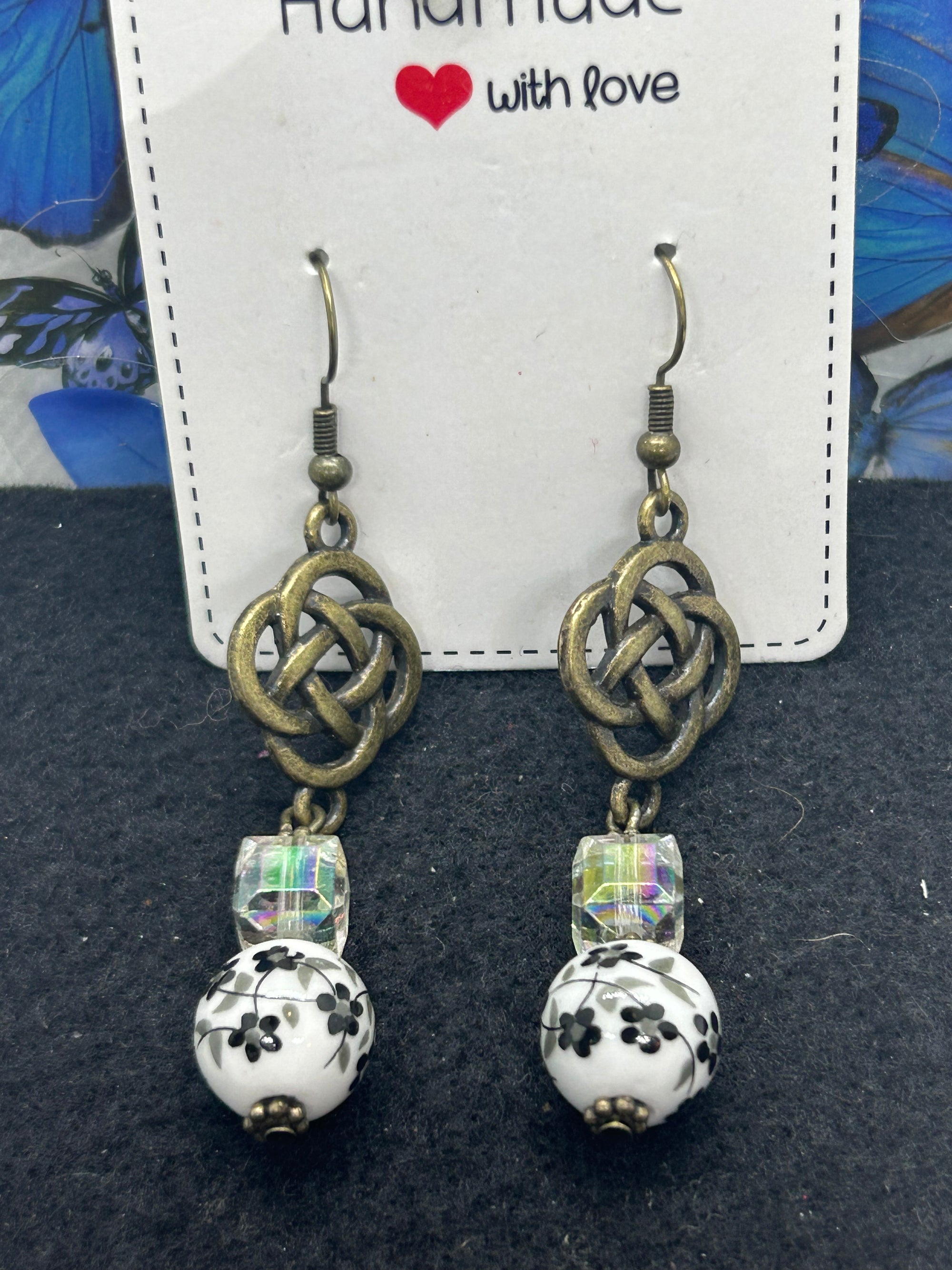 Black and White Antique Earrings