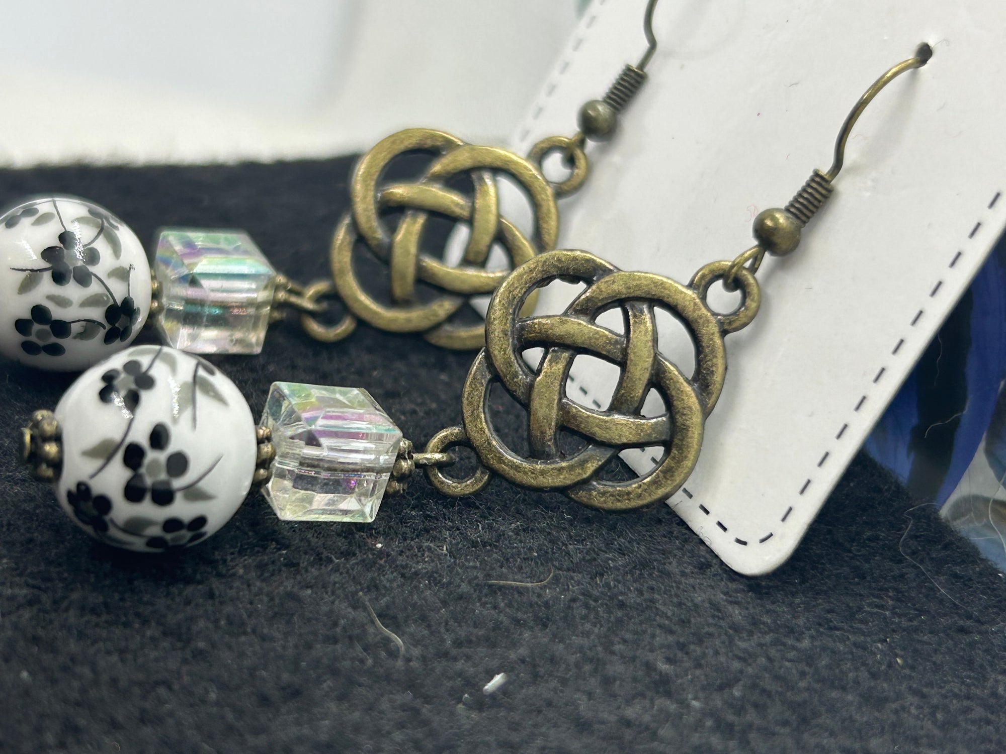 Black and White Antique Earrings