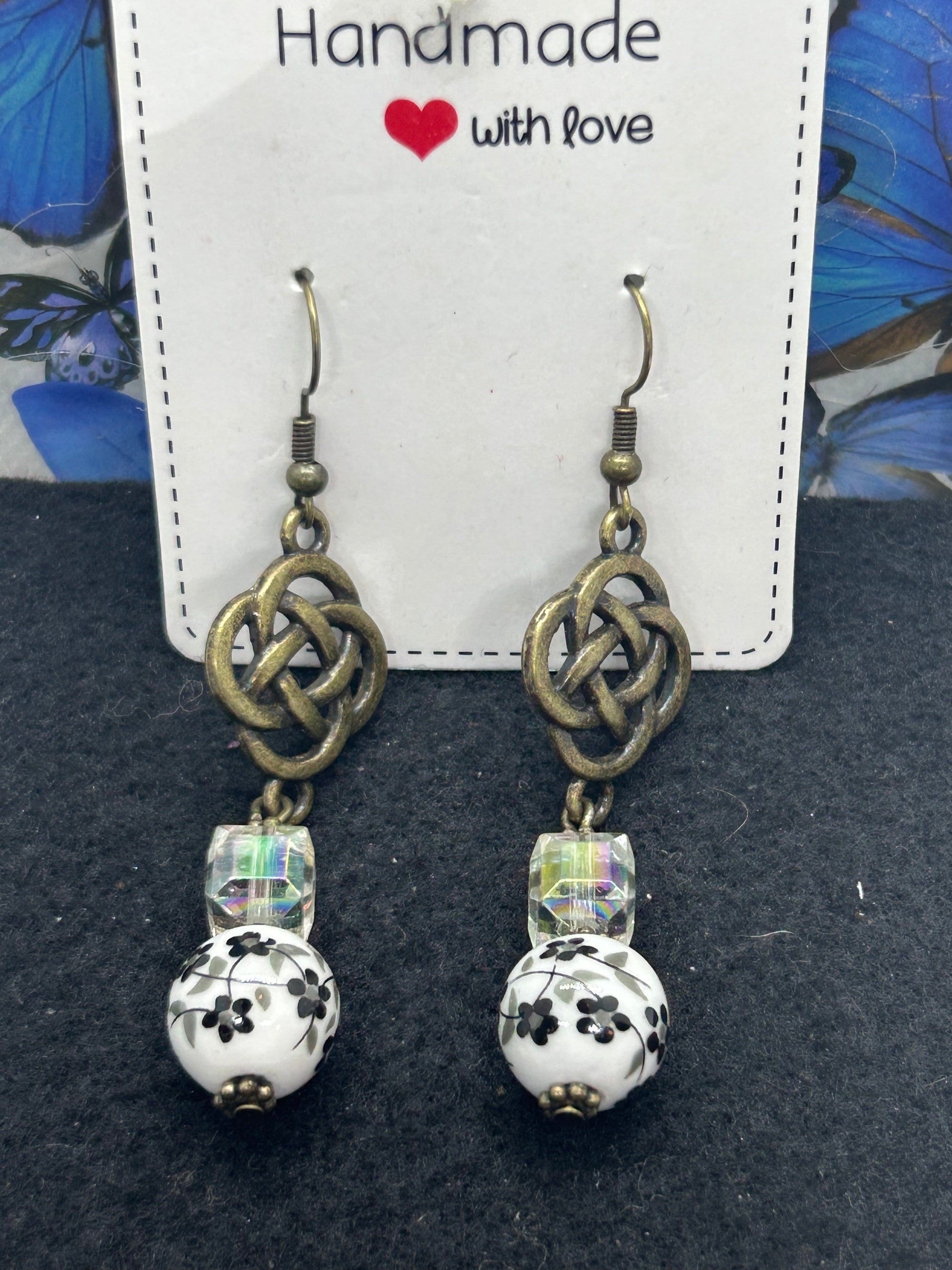 Black and White Antique Earrings