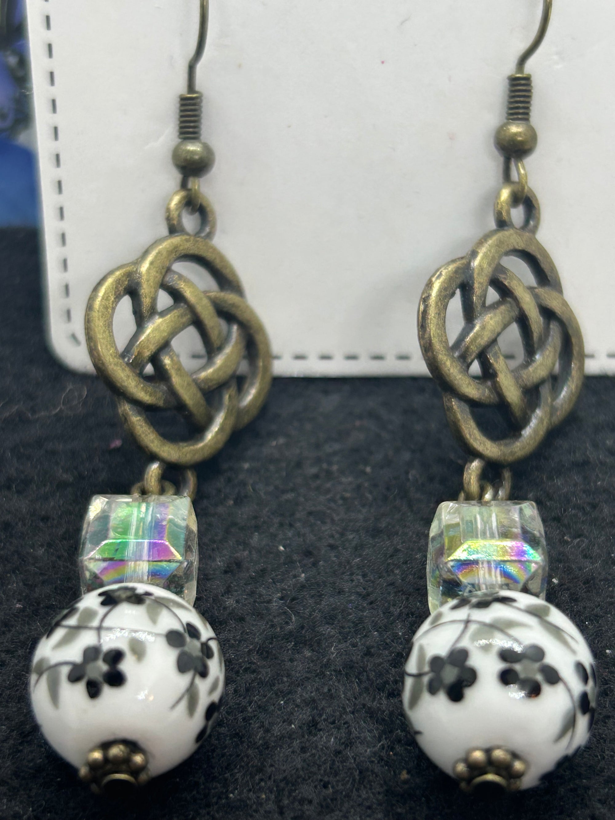 Black and White Antique Earrings