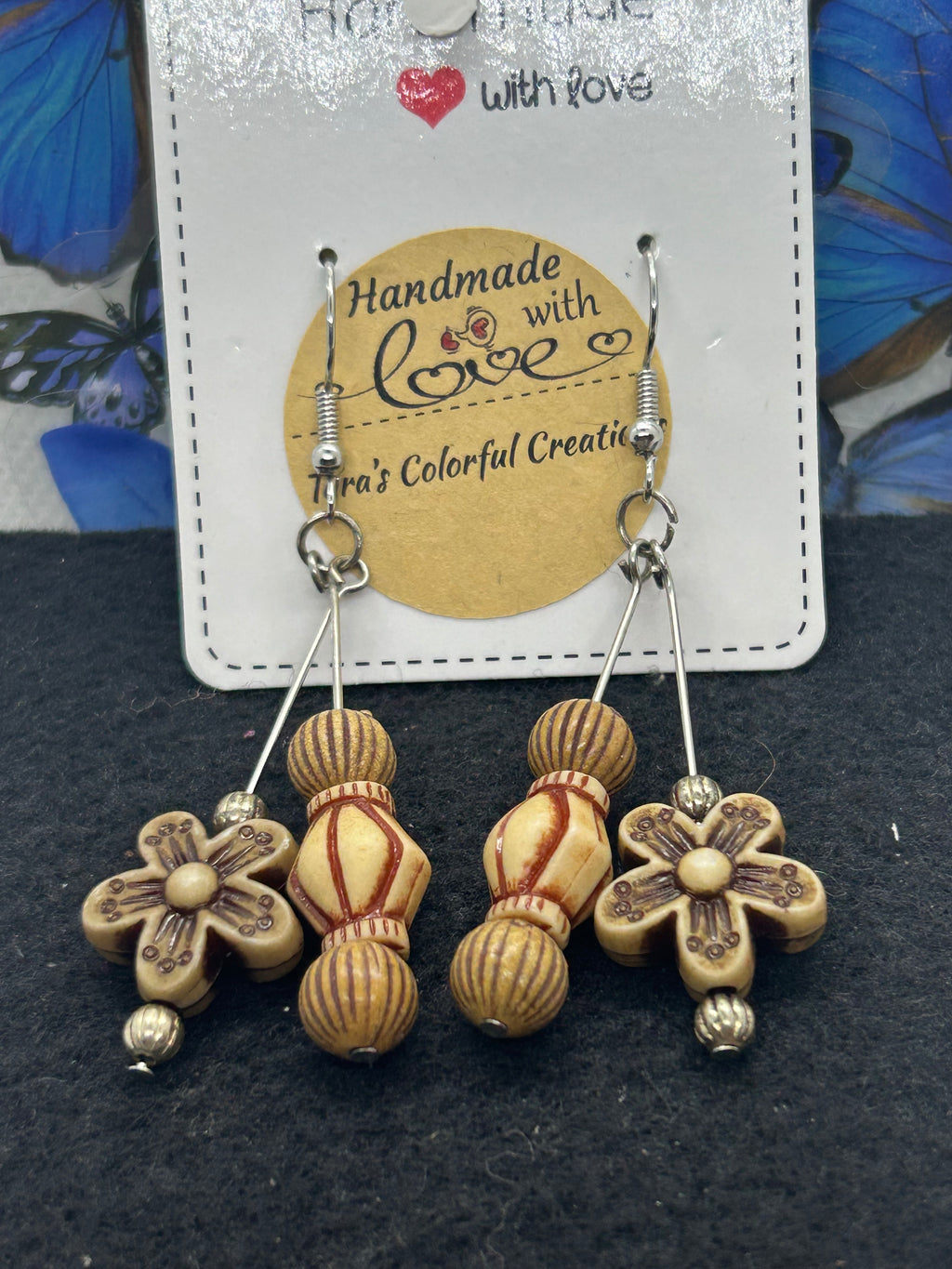 Plastic Flower Earrings