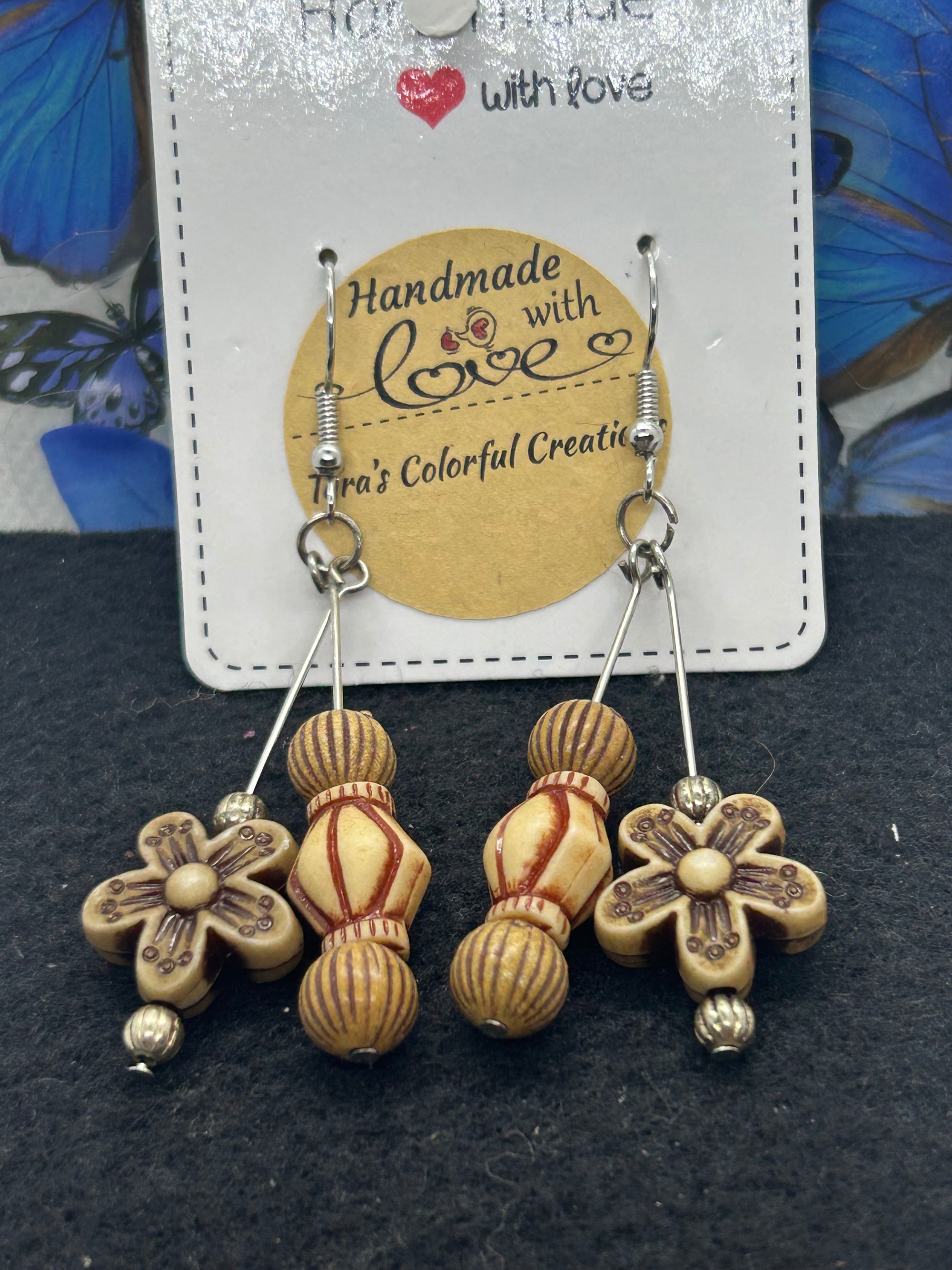 Plastic Flower Earrings