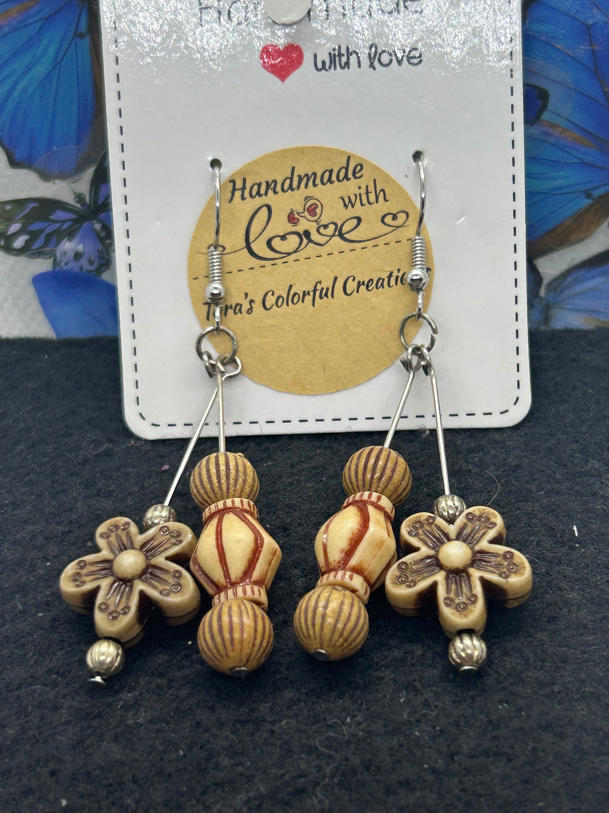 Plastic Flower Earrings