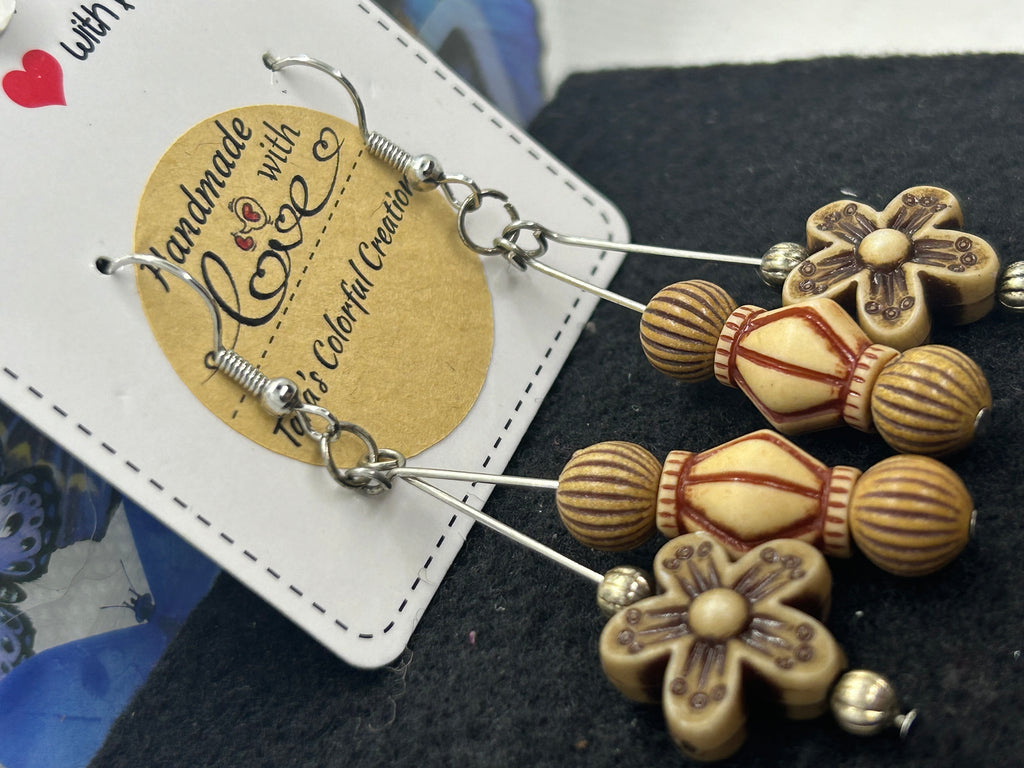 Plastic Flower Earrings