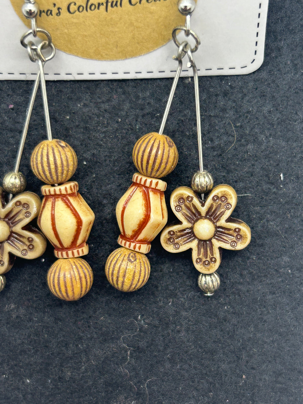 Plastic Flower Earrings