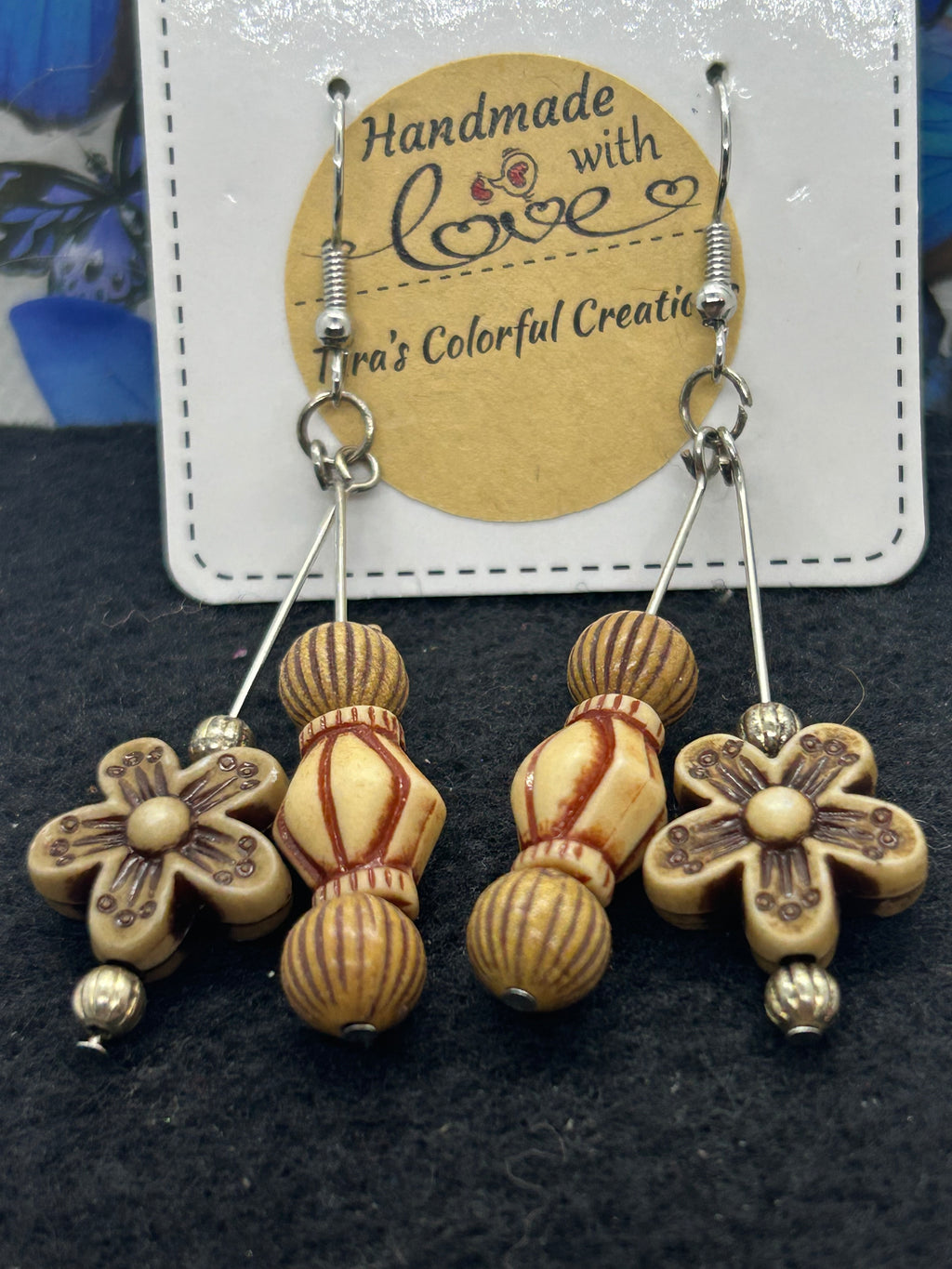 Plastic Flower Earrings