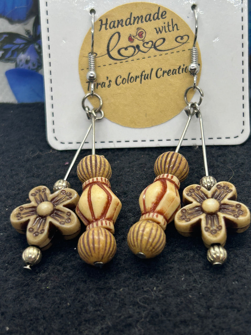 Plastic Flower Earrings