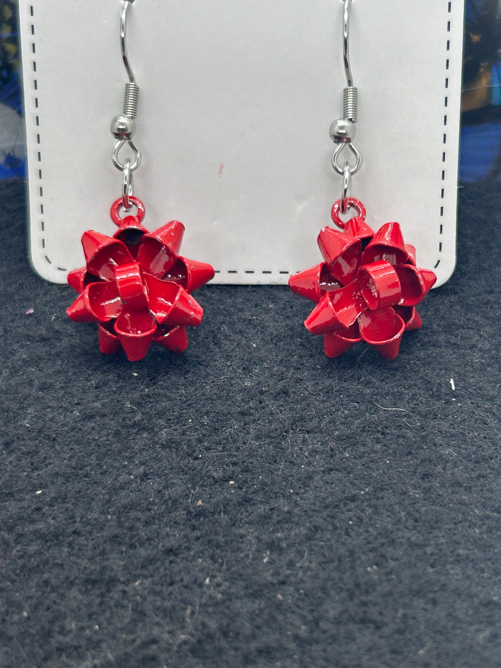 Red Bow Earrings