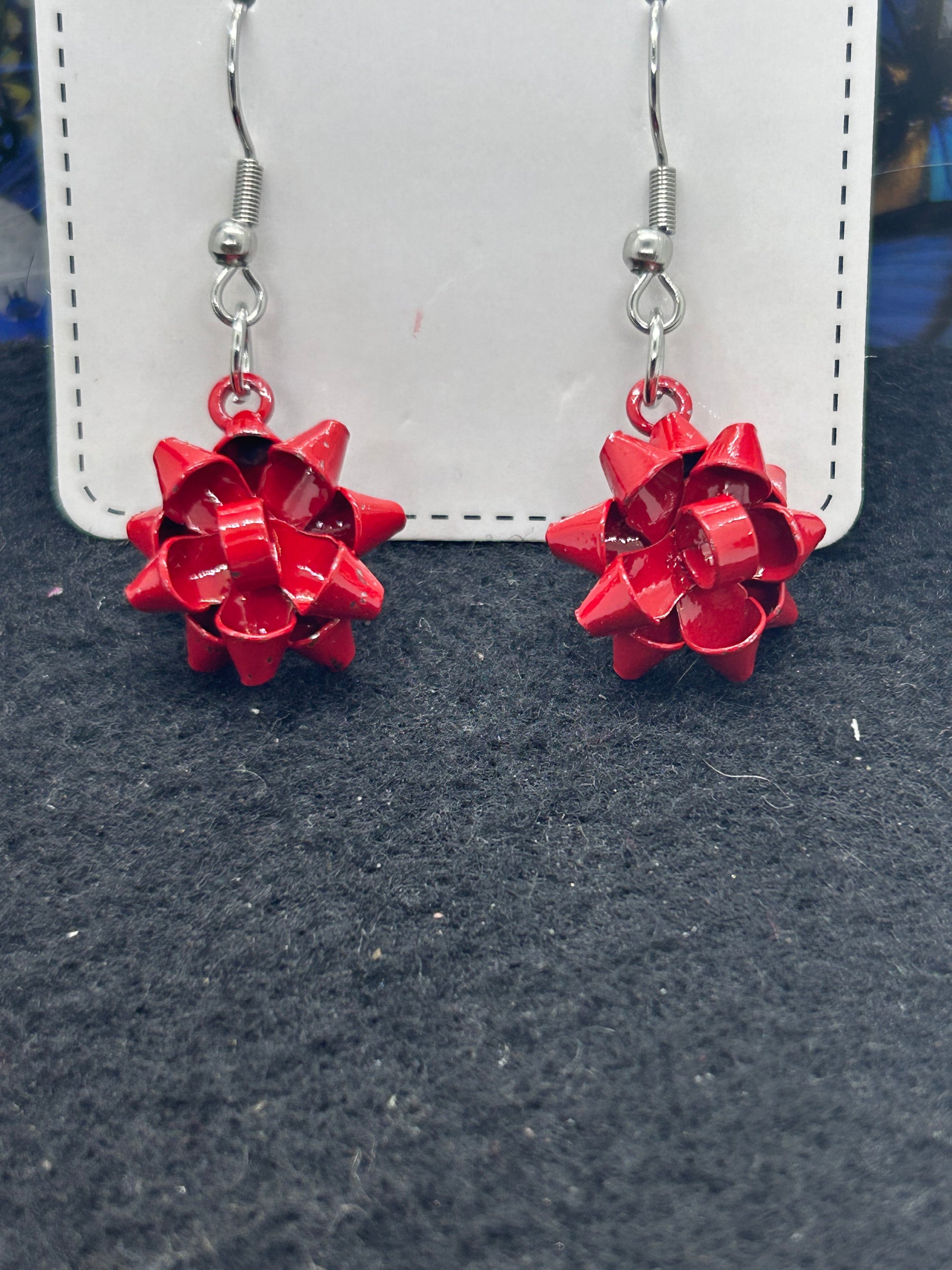 Red Bow Earrings