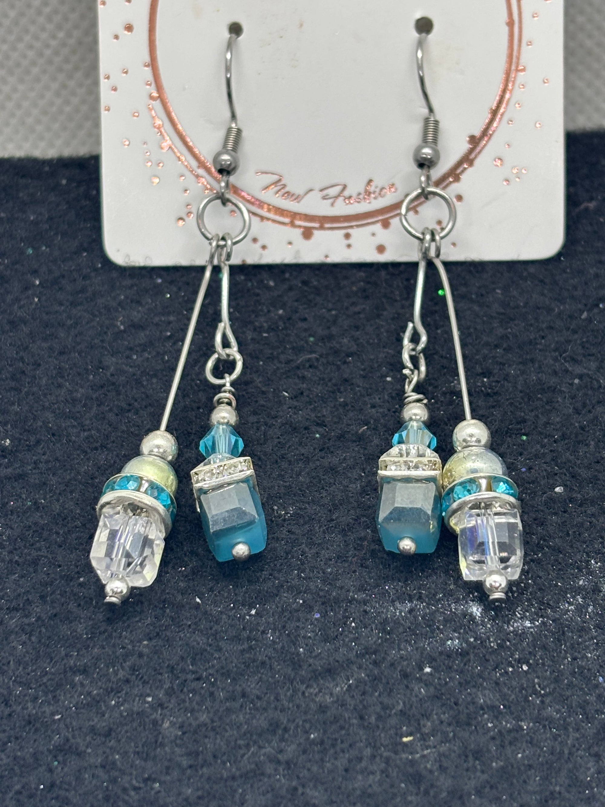 Blue Glass Earrings