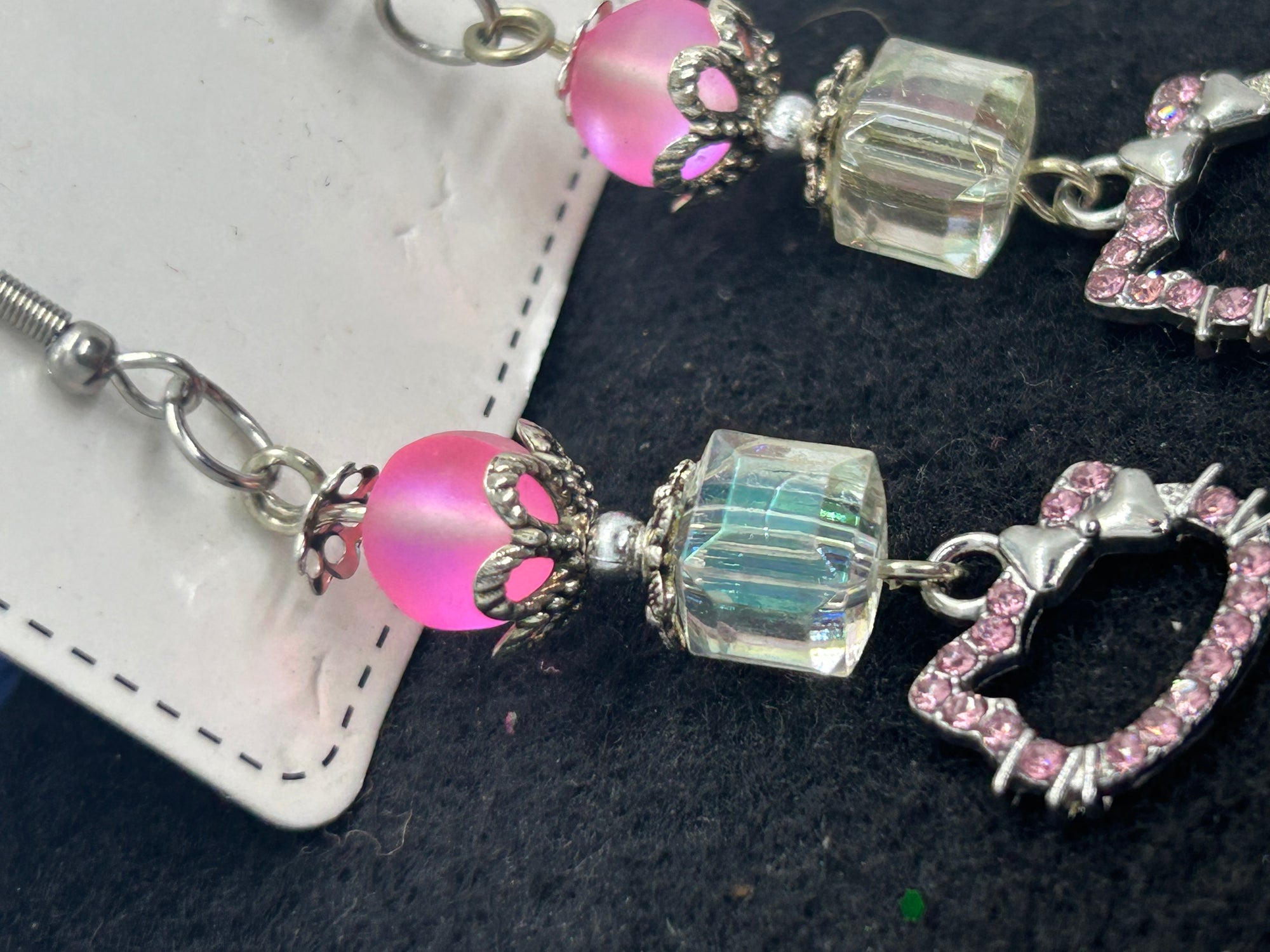 Rhinestone Kitty Earrings