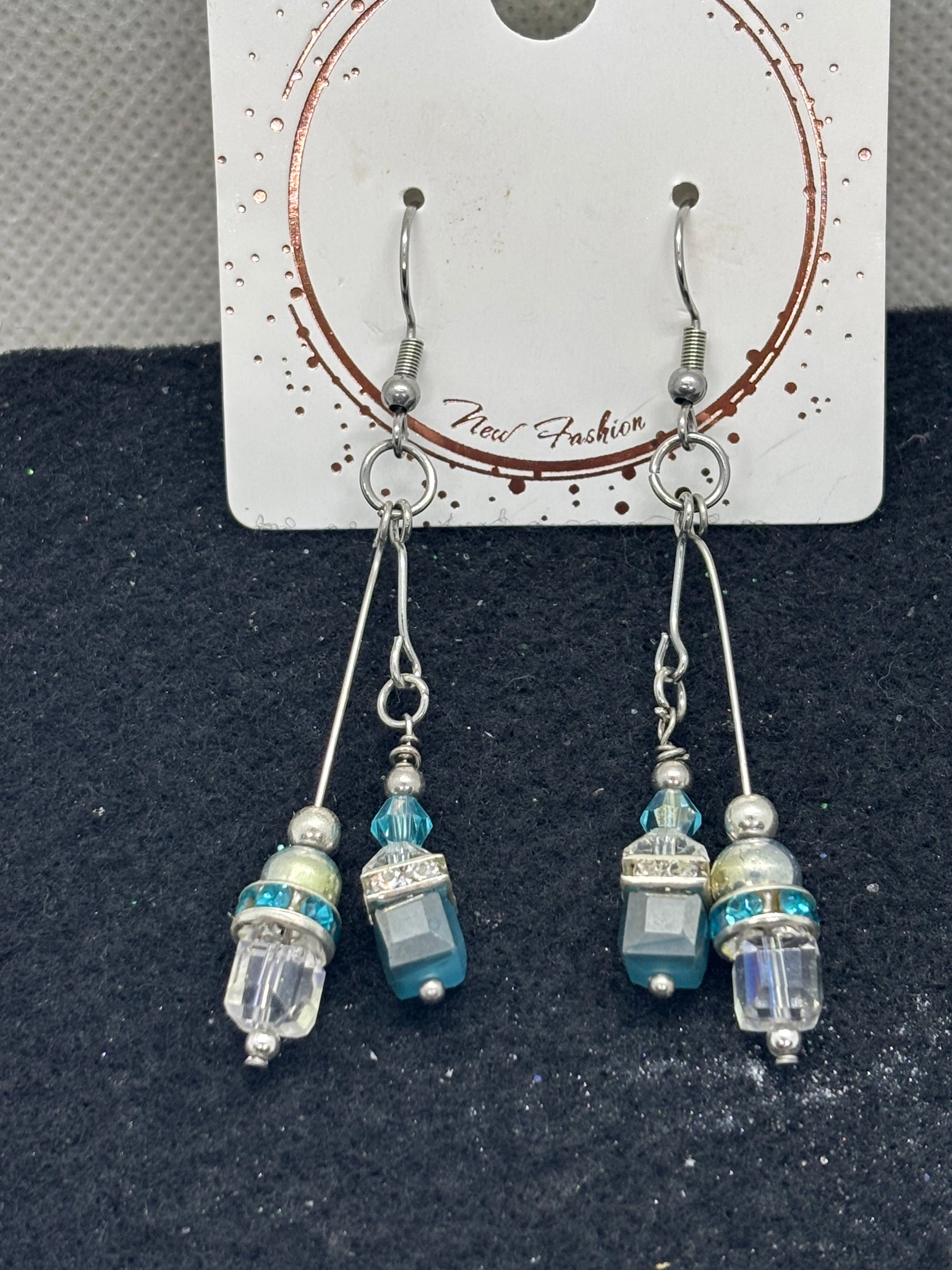 Blue Glass Earrings
