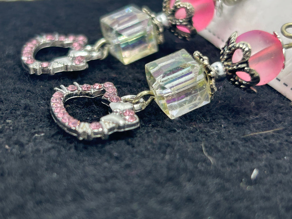 Rhinestone Kitty Earrings