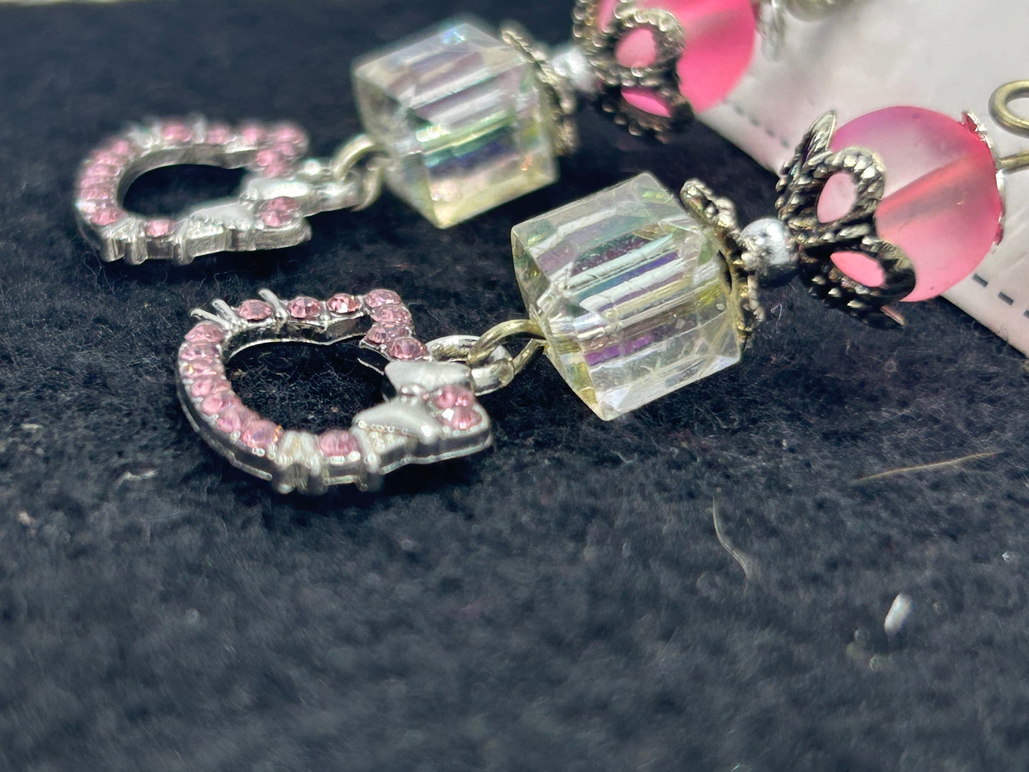 Rhinestone Kitty Earrings