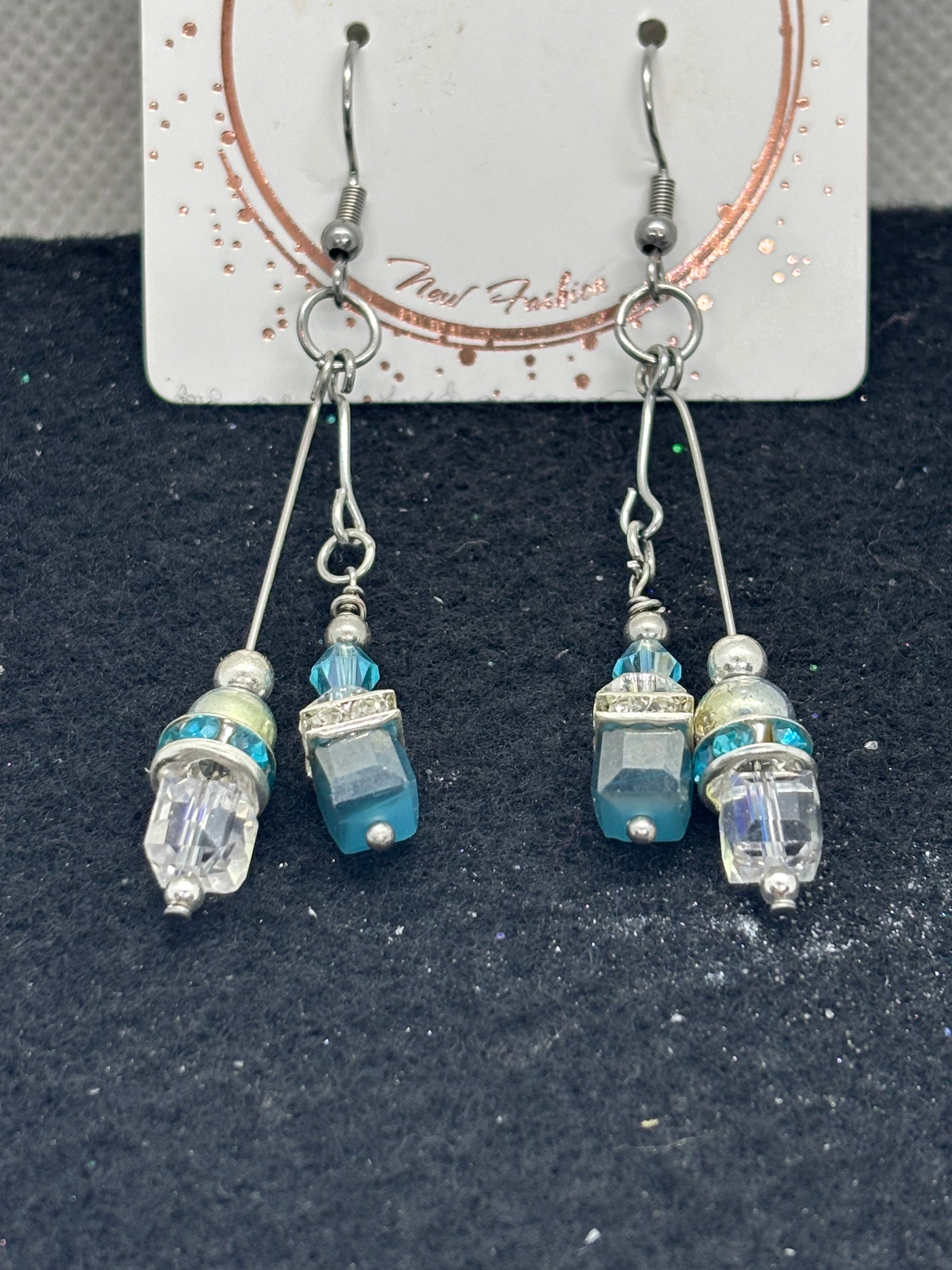 Blue Glass Earrings