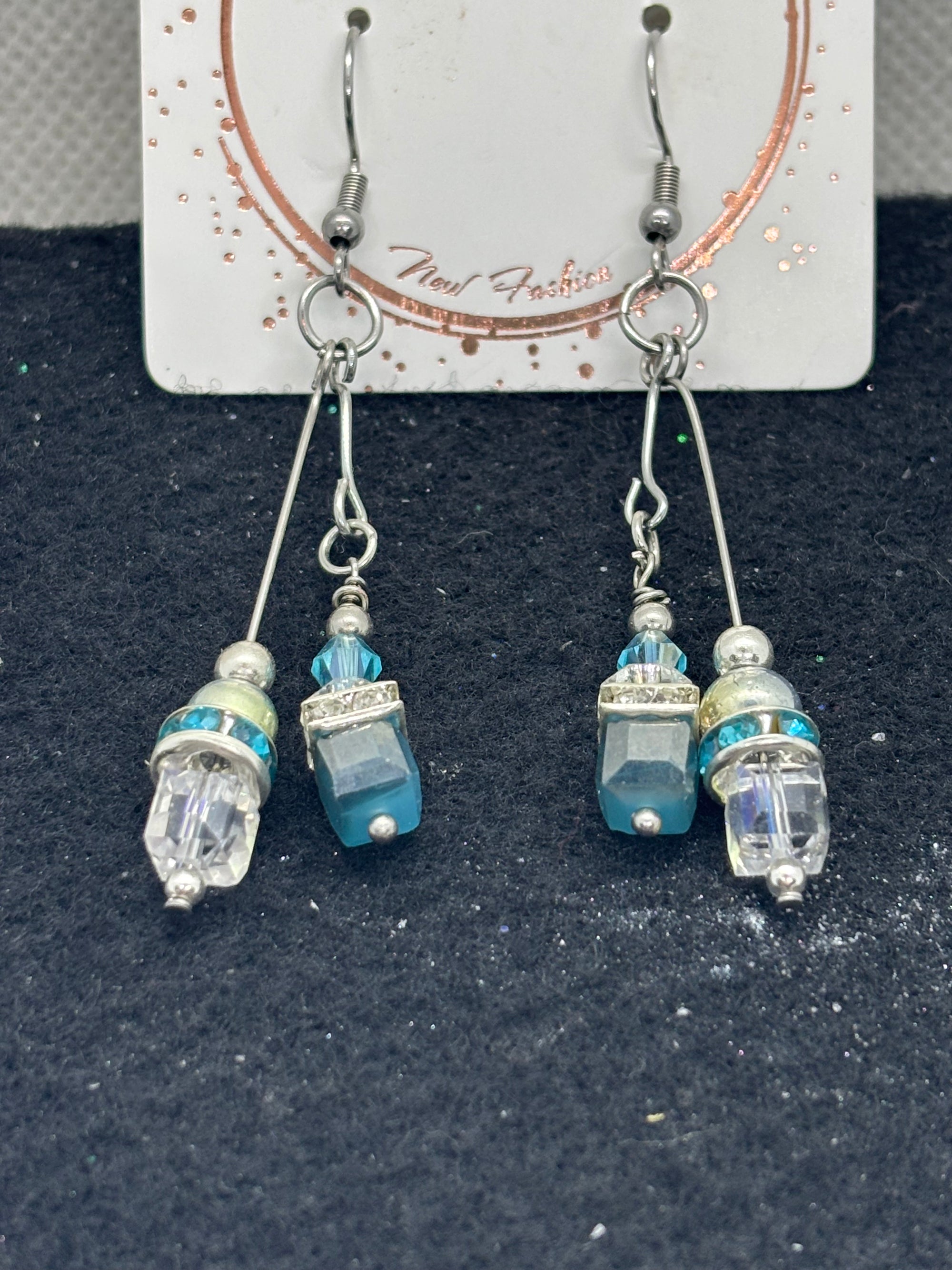 Blue Glass Earrings