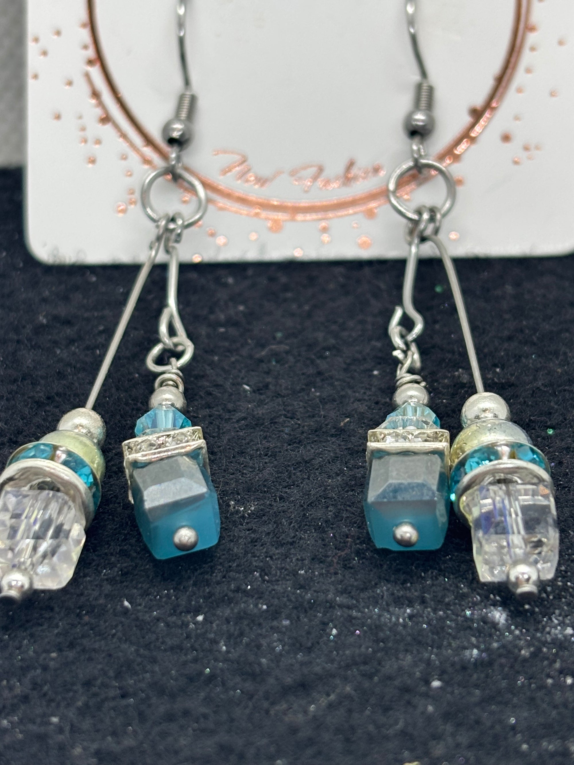 Blue Glass Earrings