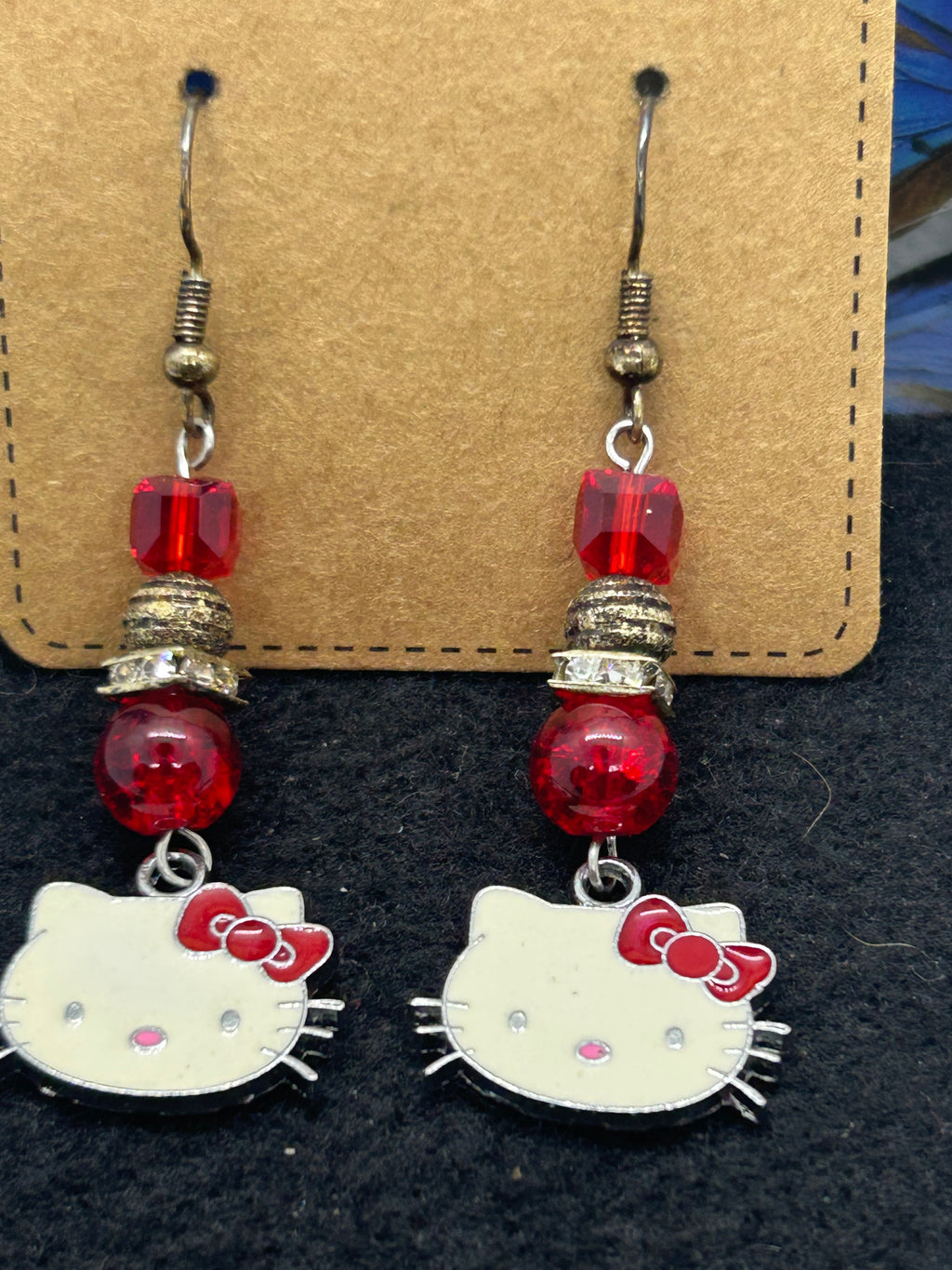 Red Kitty Earrings