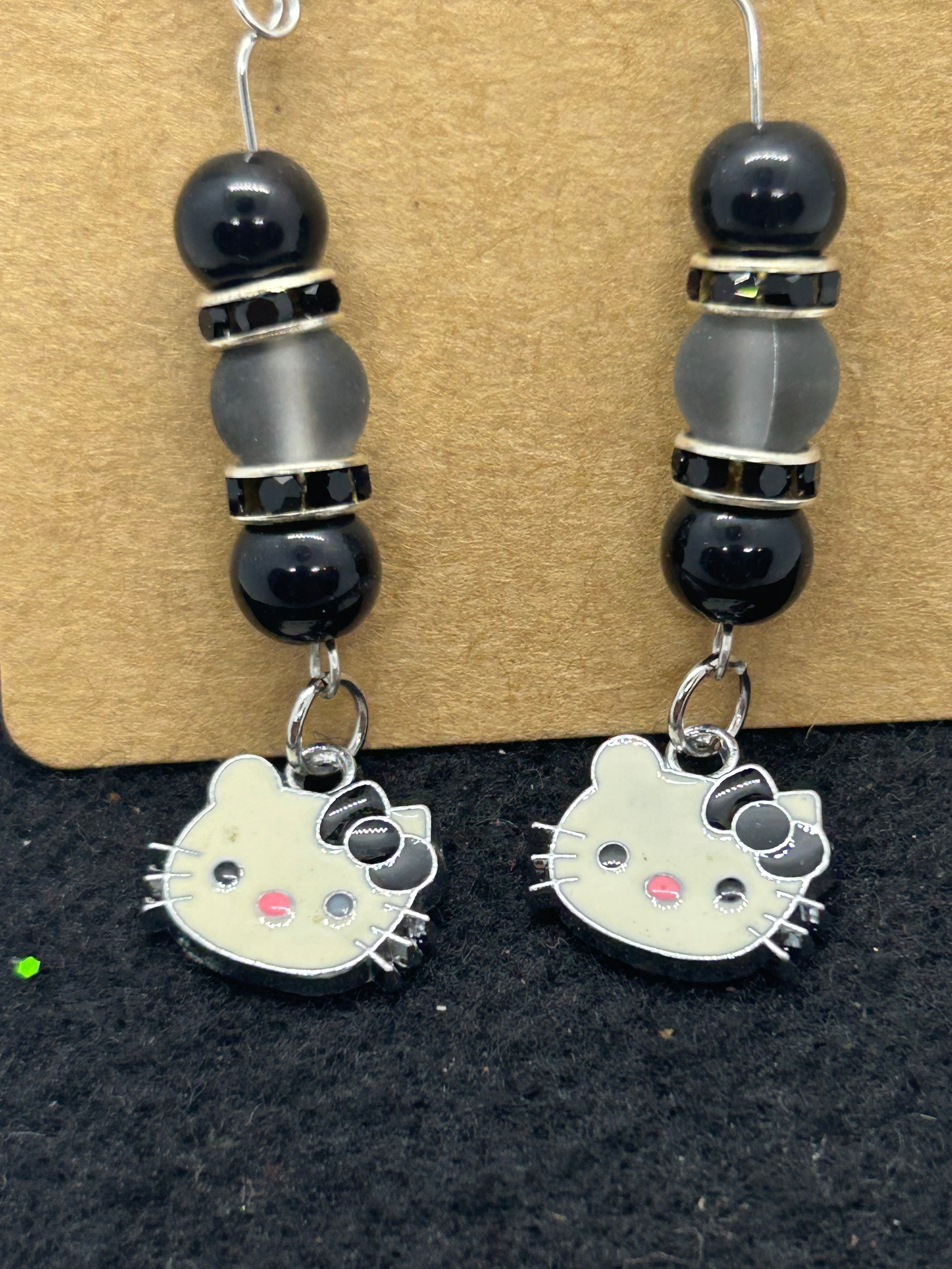Black Kitty Earrings
