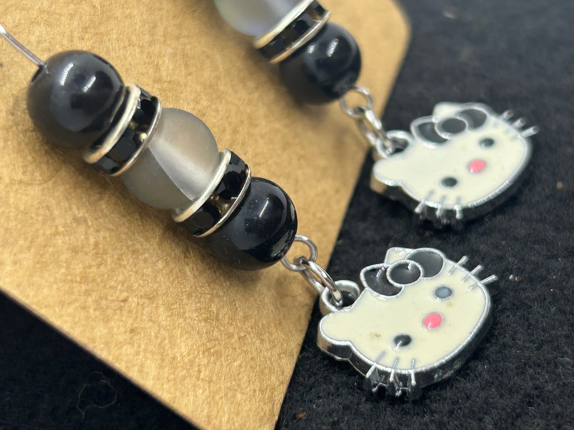 Black Kitty Earrings