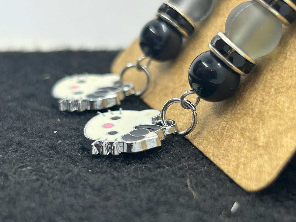 Black Kitty Earrings