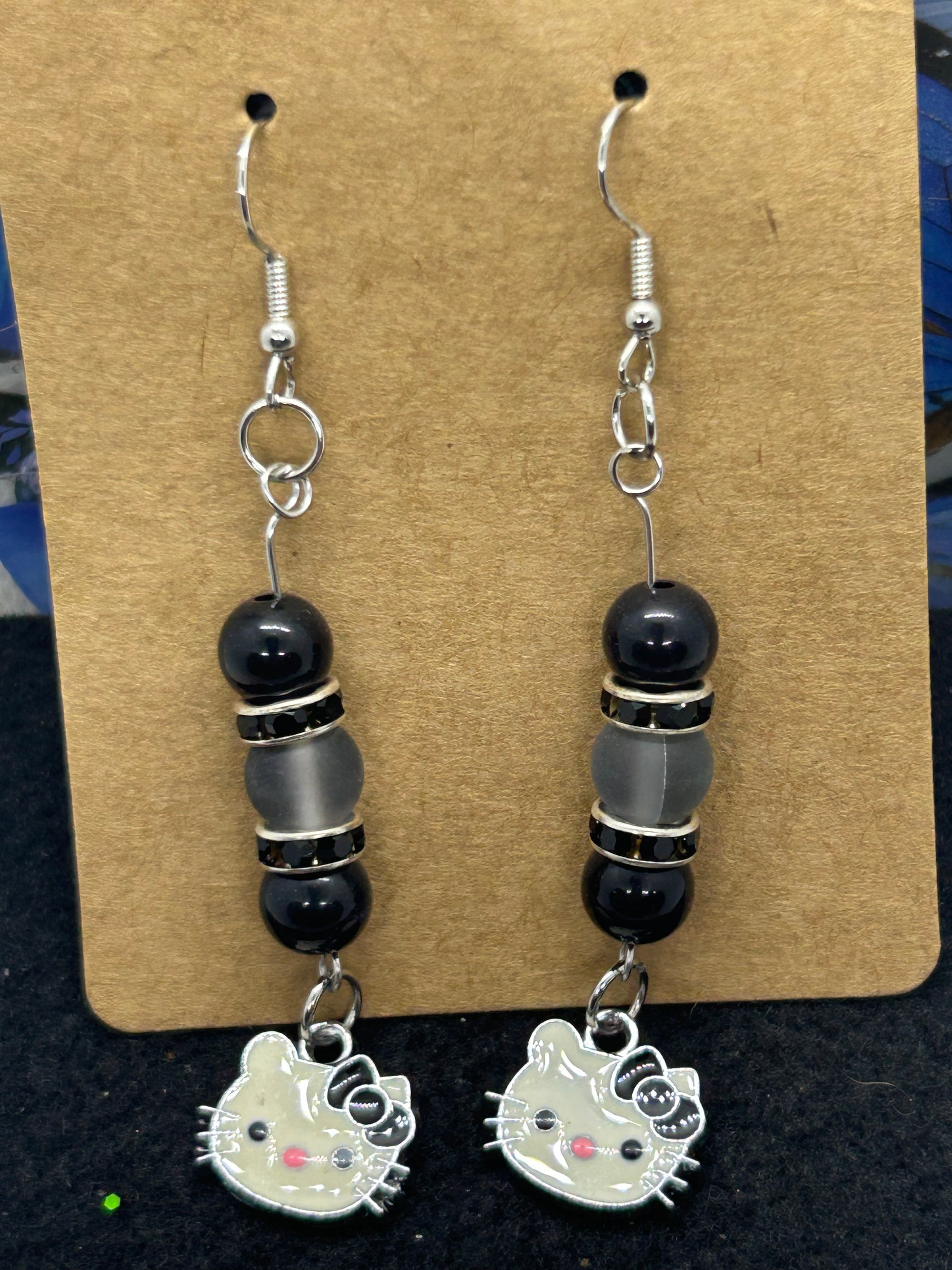 Black Kitty Earrings