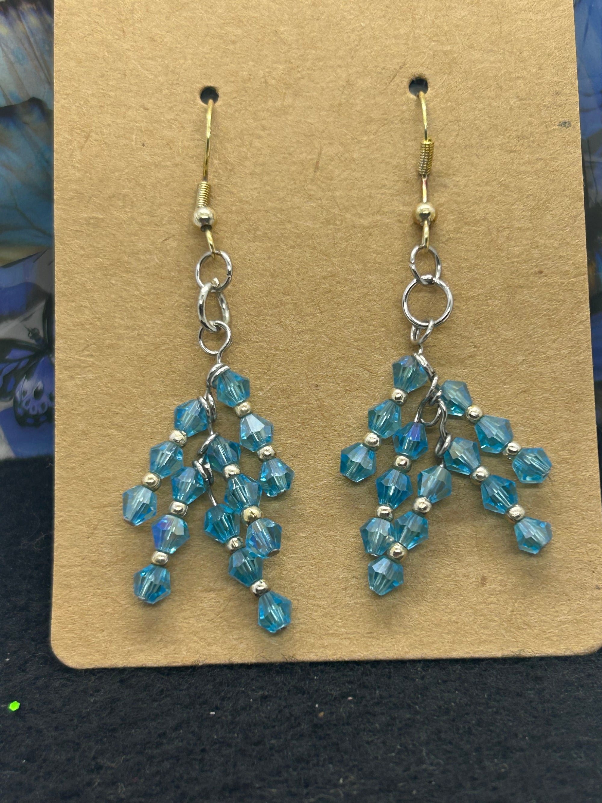 Staggard Blue Earrings