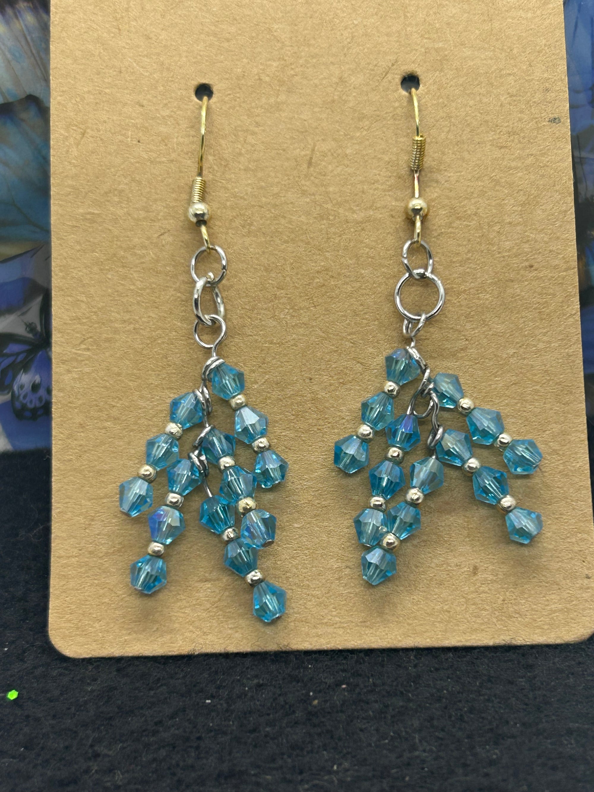 Staggard Blue Earrings