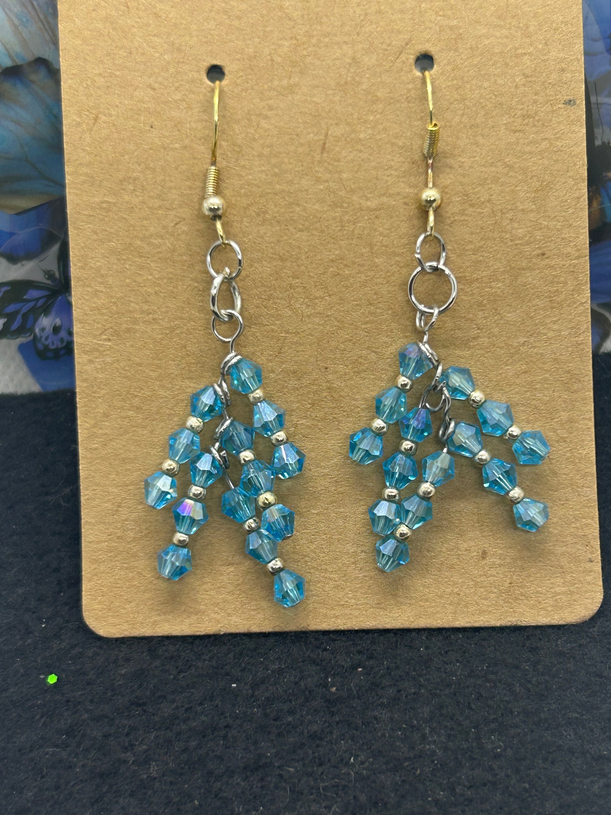 Staggard Blue Earrings