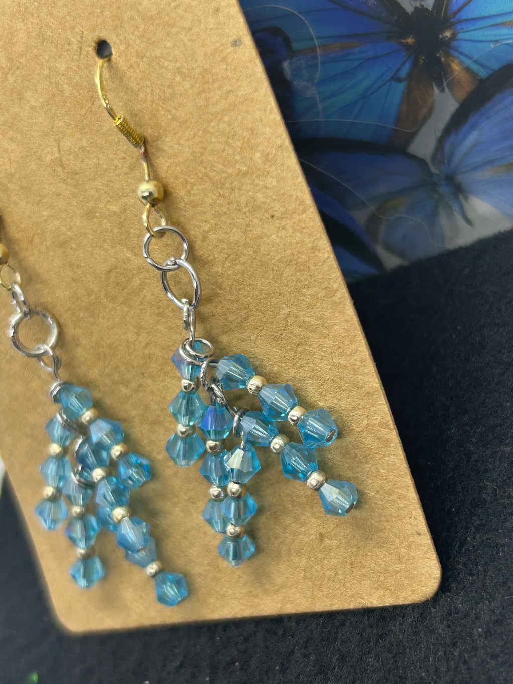 Staggard Blue Earrings