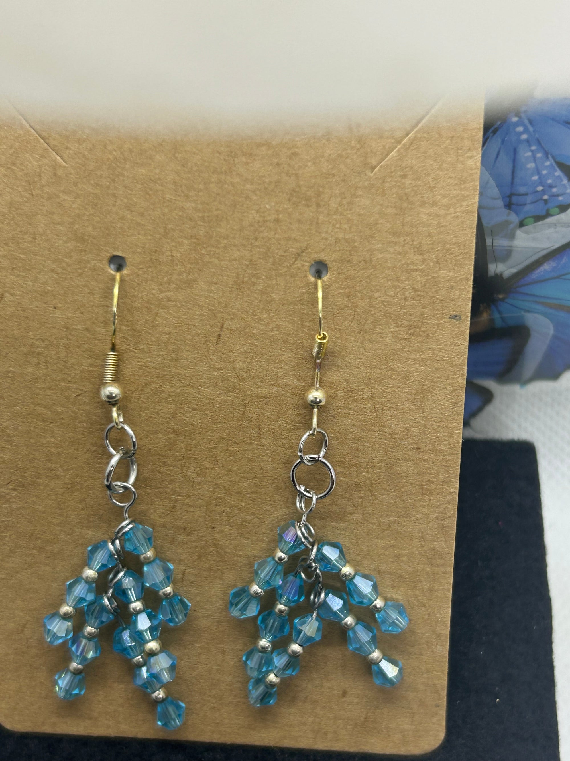 Staggard Blue Earrings