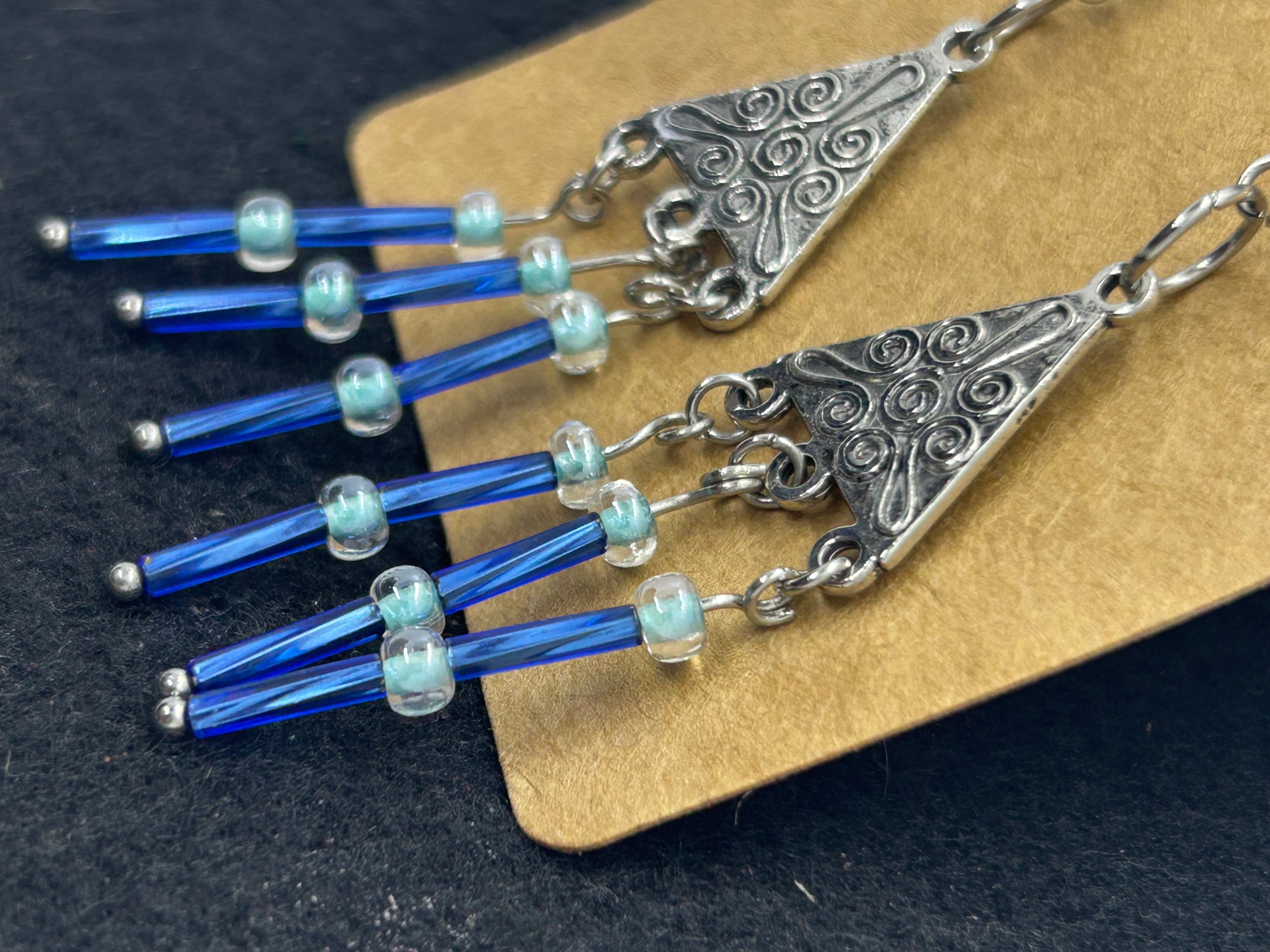 Blue Chandelier Earrings