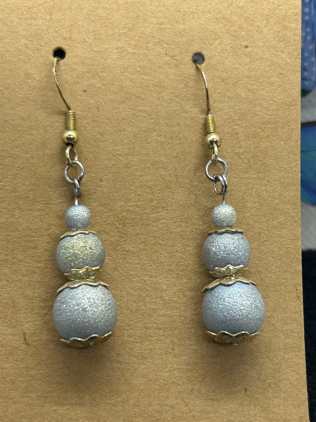 Blue Beaded Earrings