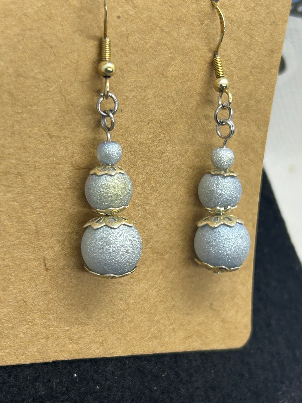 Blue Beaded Earrings