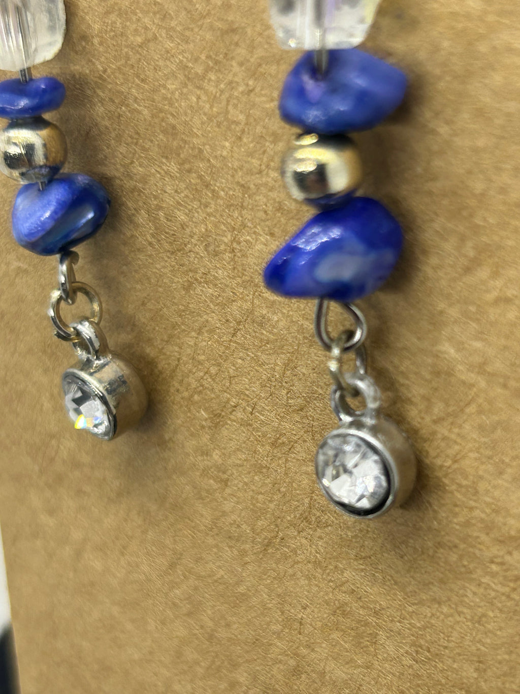 Blue Natural Stone Stud Earrings