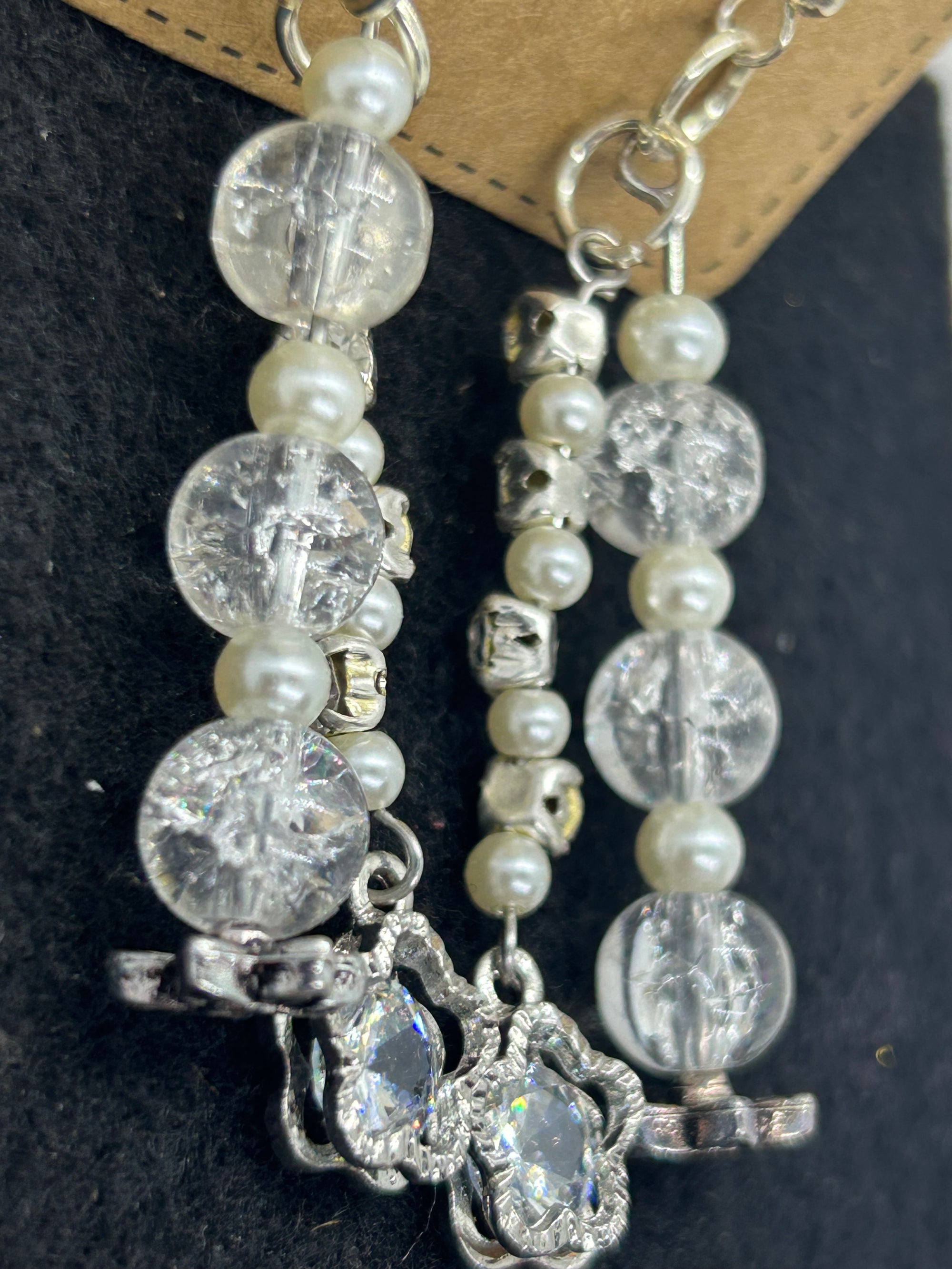 Glass Rhinestone Earrings