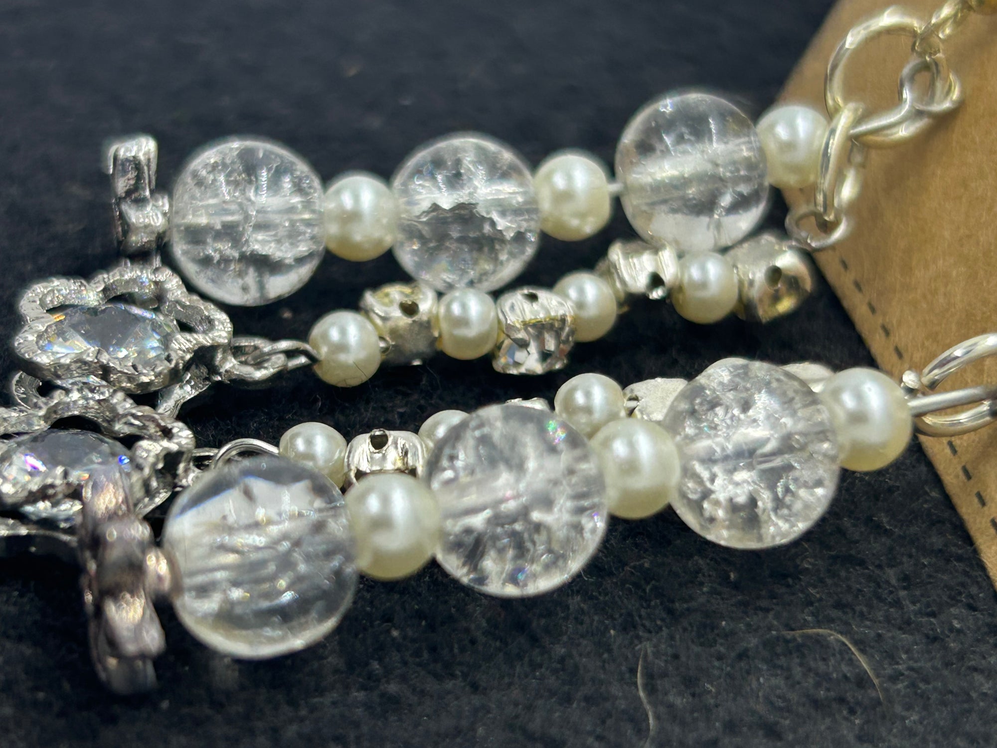 Glass Rhinestone Earrings