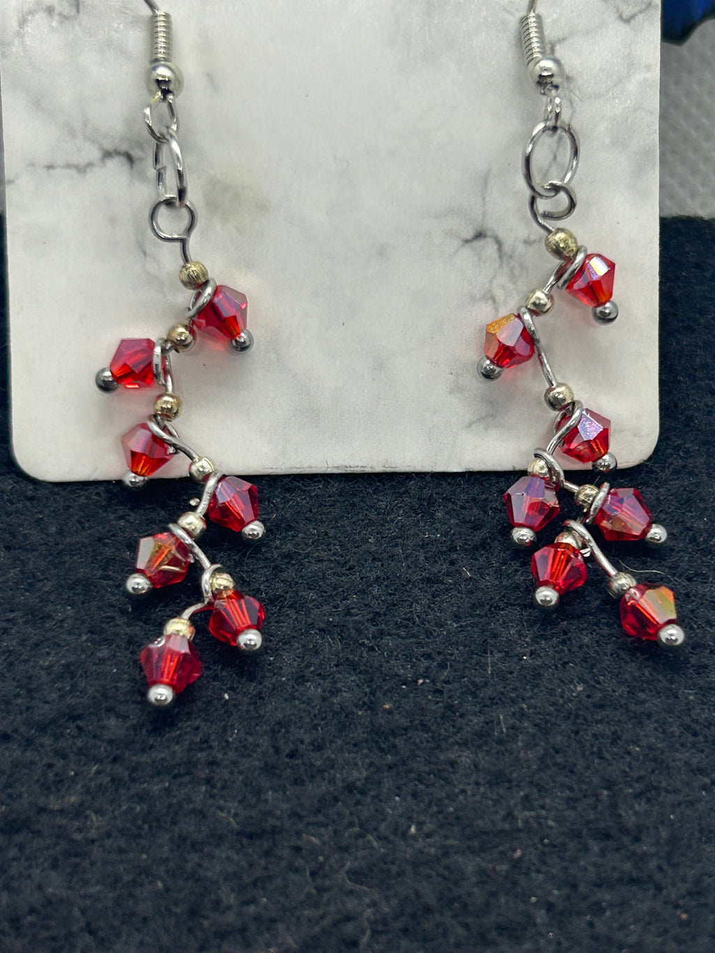 Red Staggard Earrings