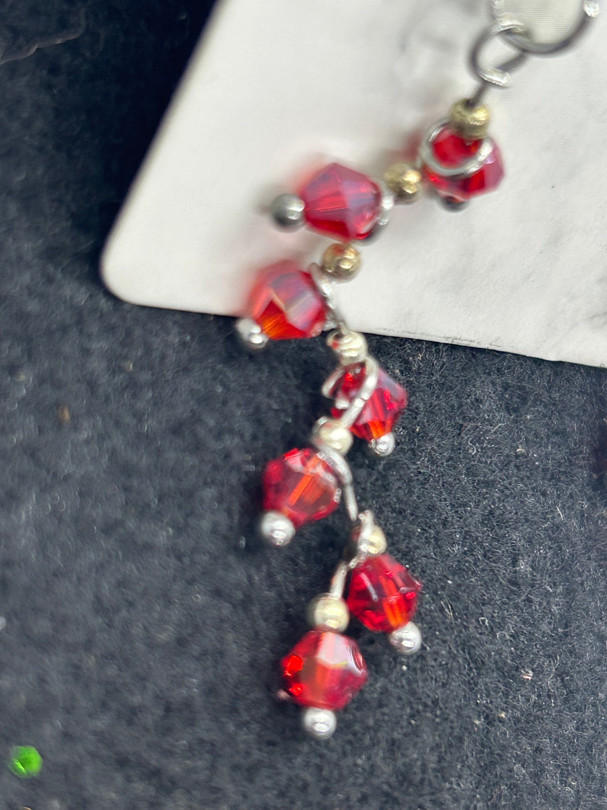 Red Staggard Earrings