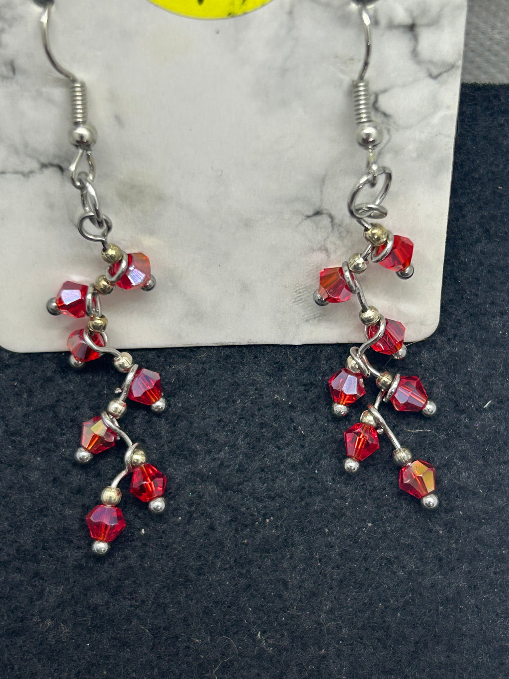 Red Staggard Earrings