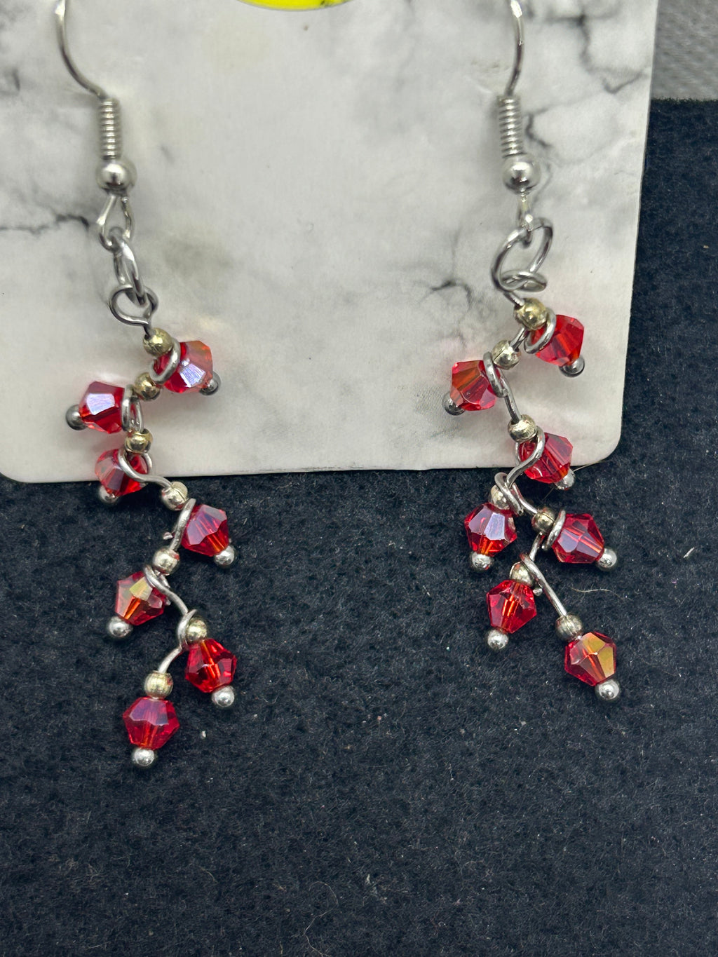Red Staggard Earrings