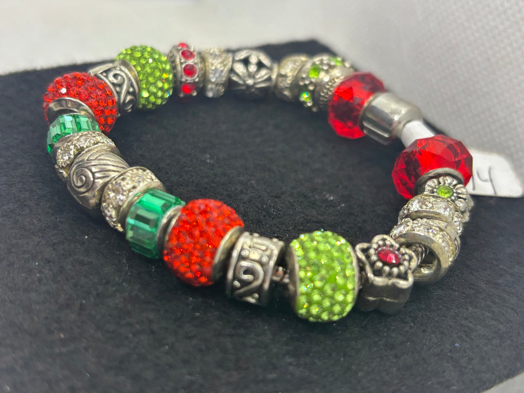 Red and Green Charm Bracelet