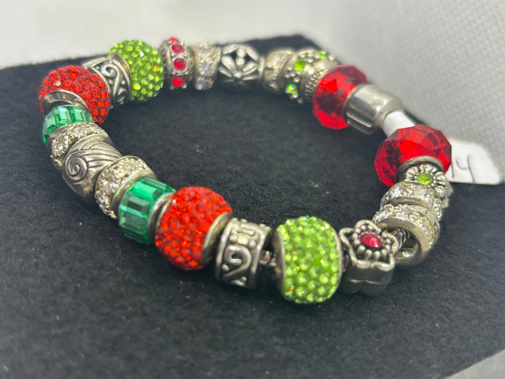 Red and Green Charm Bracelet